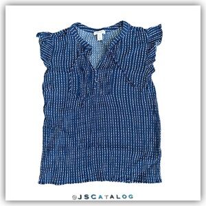 Carolina Belle Navy Polka Dot Blouse